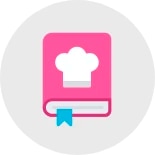 Icono de libro de recetas