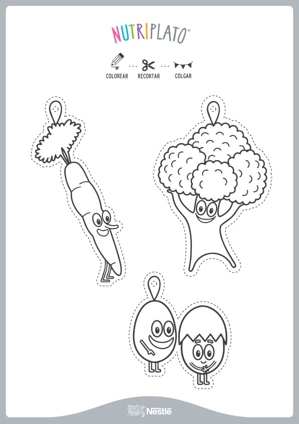 Descargable con dibujos de Nutriplato