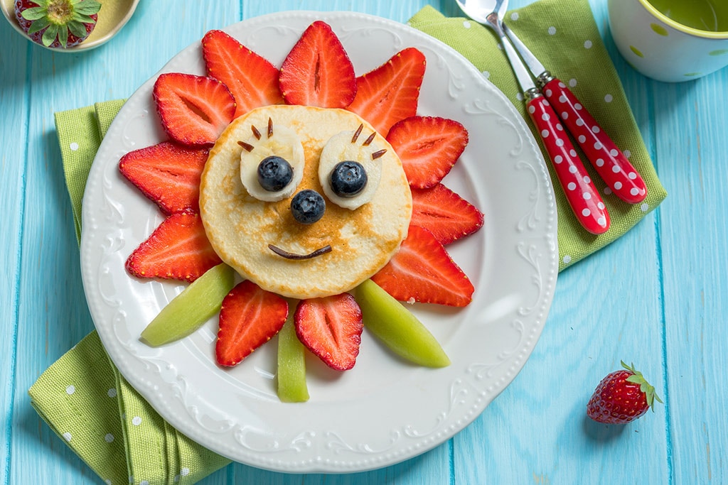 Imagen de un plato de comida con forma de flor