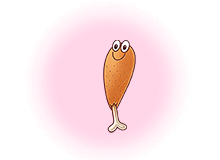 Dibujo de un muslo de pollo