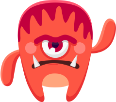 Dibujo de monstruo enfadado